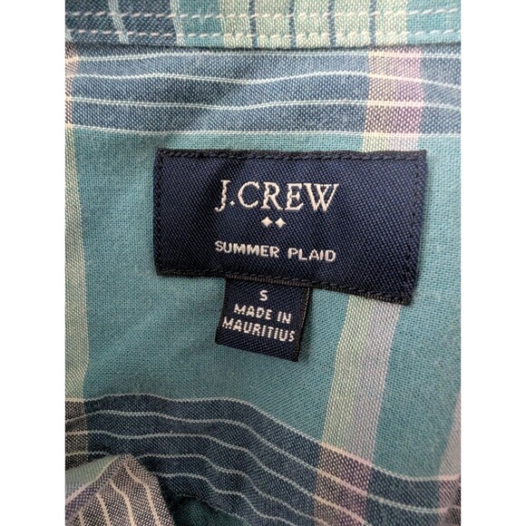 J Crew Men's Shirt Small Pastel Blue Summer Plaid Long Sleeve Button Down #40732 - Picture 8 of 13